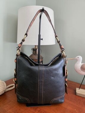 Coach 10958 Chelsea Turnlock Brown Leather Hobo Y2K